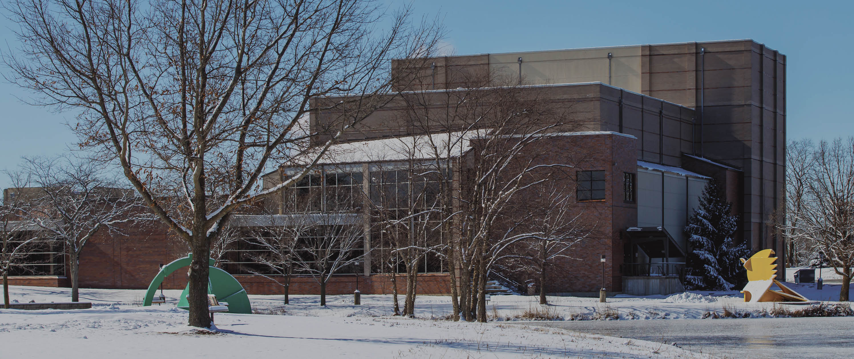 Governors State University Campus during winter